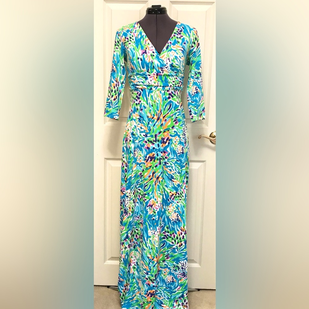 Lilly Pulitzer Gloria Maxi Dress in Sea Soiree - Picture 13 of 16